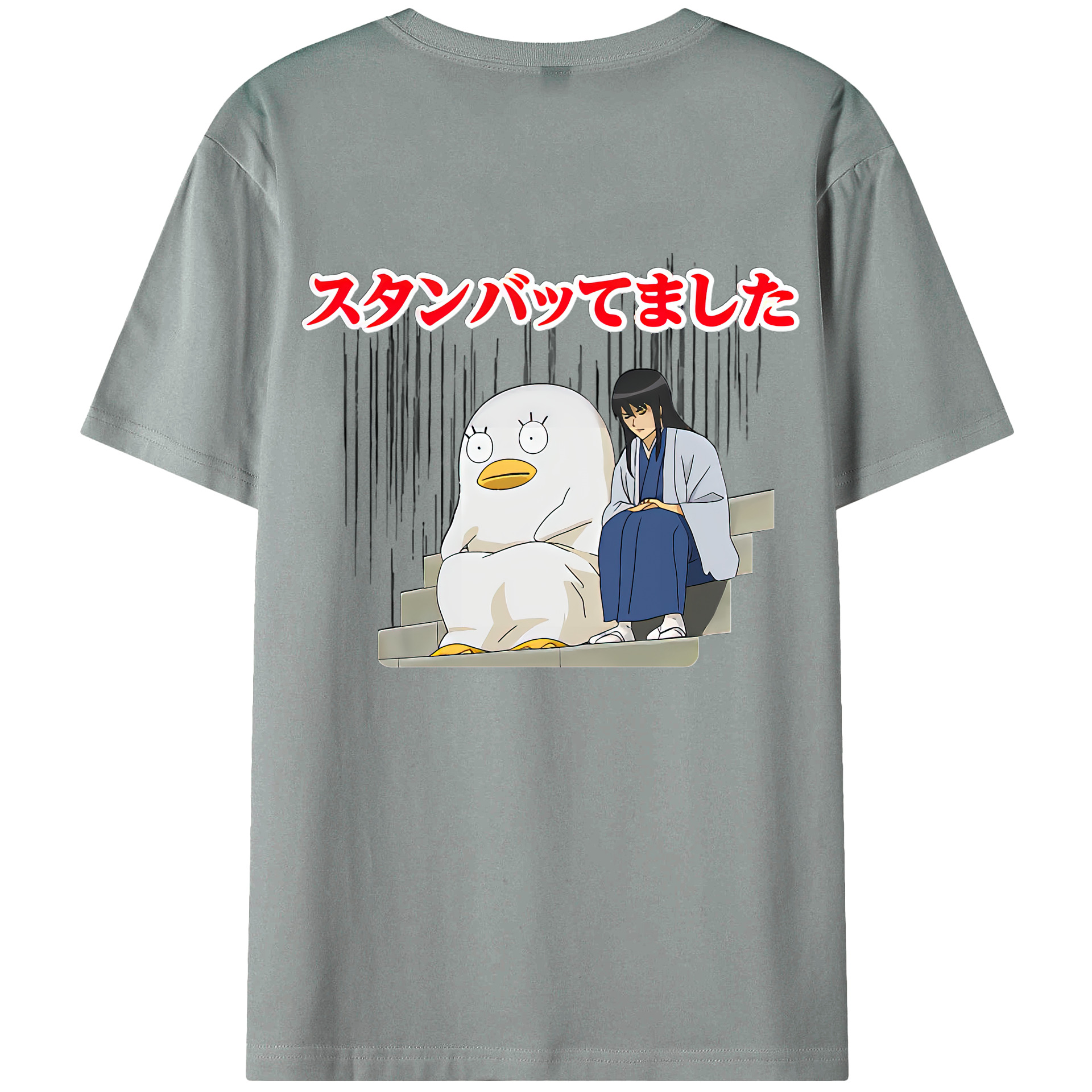 （画像用） ぎんたま 坂田銀時（さかたぎんとき） 神楽 志村新八（しむら しんぱち） GINTAMA Sakata Gintoki Kagura Shimura Shinpachi 綿100％ メンズ半袖Tシャツ（バックプリント） 通気性